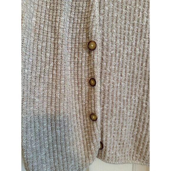 Structure Cardigan Unisex Ribbed Knit Button Down Vintage Made in USA SZ L - Picture 3 of 4